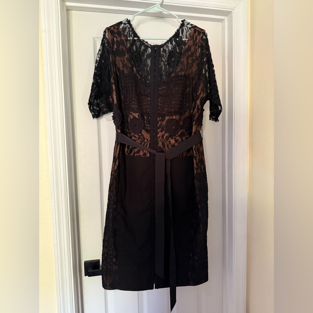 Anthropologie Black Lace Dress